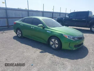 2017 Kia Optima Hybrid with VIN KNAGT4LC1H5004623, listed as a IAAI auction lot 41873211 with 166,370 mi miles. Bid and sale history available at carsss.com. Image 1.