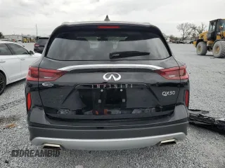 2024 Infiniti QX50 Luxe with VIN 3PCAJ5BA7RF104746, listed as a Copart auction lot 87662355 with 3,024 mi miles and Salvage title. Bid and sale history available at DreamBid. Image 6.