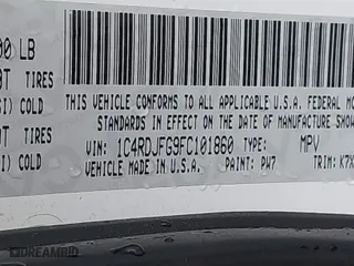 2015 Dodge Durango Special Service with VIN 1C4RDJFG9FC101860, listed as a IAAI auction lot 41144079 with 85,671 mi miles. Bid and sale history available at carsss.com. Image 9.
