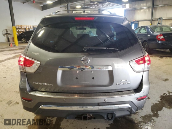 2015 Nissan Pathfinder SV z VIN 5N1AR2MMXFC709279, wystawiony jako Copart lot #59464785 z przebiegiem 92 343 mil mil oraz Szkoda całkowita • Salvage title. Historia ofert i sprzedaży dostępna na DreamBid. Obrazek 6.