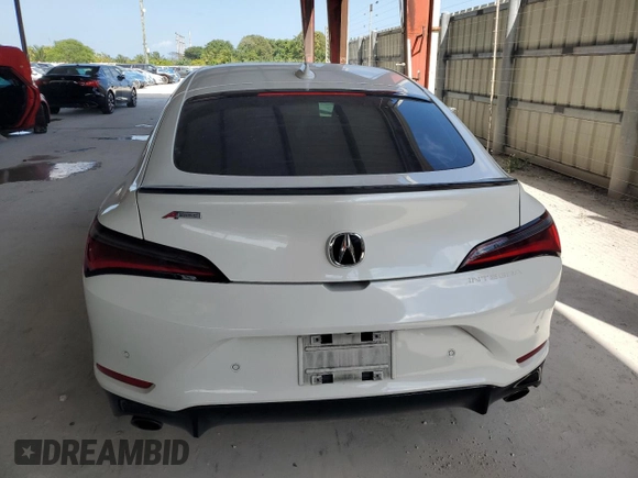 2024 Acura Integra Technology with VIN 19UDE4H62RA009214, listed as a Copart auction lot 52112185 with 21,728 mi miles and Salvage title. Bid and sale history available at DreamBid. Image 6.