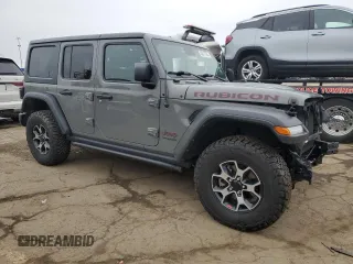 2021 Jeep Wrangler Unlimited Rubicon with VIN 1C4HJXFN9MW739351, listed as a Copart auction lot 50511935 with 44,674 mi miles and Clean Title. Bid and sale history available at DreamBid. Image 4.