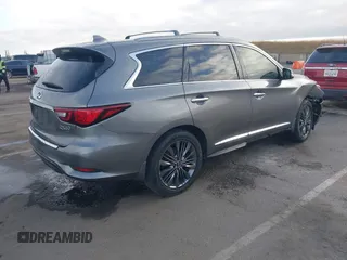 2019 Infiniti QX60 Pure z VIN 5N1DL0MN7KC522605, wystawiony jako IAAI lot #42257708 z przebiegiem 60 357 mil mil oraz . Historia ofert i sprzedaży dostępna na DreamBid. Obrazek 4.