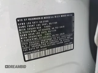 2024 Volkswagen Tiguan SEL R-Line с VIN 3VV4B7AXXRM177585, выставлен на аукционе Copart как лот 56230755 с пробегом 4 259 миль миль и Списание • Salvage title. История ставок и продаж доступна на DreamBid. Изображение 14.