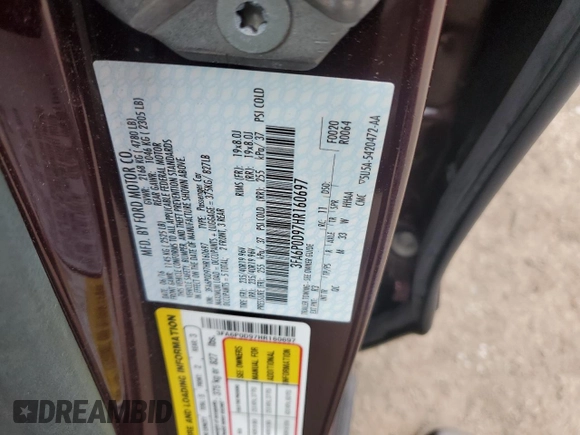 2017 Ford Fusion Titanium with VIN 3FA6P0D97HR160697, listed as a Copart auction lot 52299455 with 90,786 mi miles and Salvage title. Bid and sale history available at DreamBid. Image 12.
