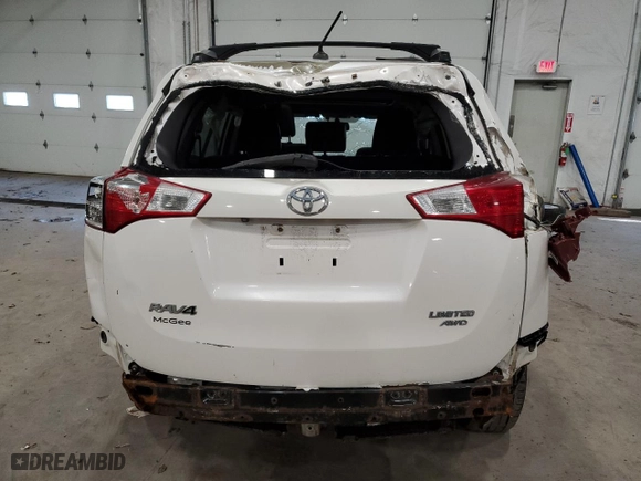 2014 Toyota RAV4 Limited with VIN 2T3DFREV1EW206987, listed as a Copart auction lot 54380345 with 0 mi miles and Non Repairable. Bid and sale history available at carsss.com. Image 6.