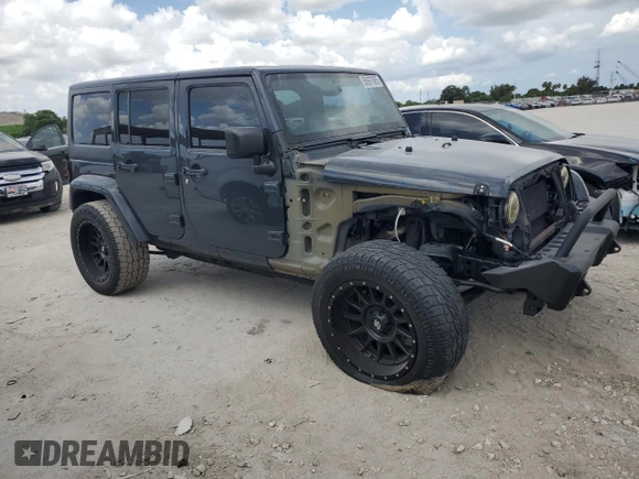 2016 Jeep Wrangler Unlimited Sahara with VIN 1C4HJWEG8GL275844, listed as a Copart auction lot 58997665 with 71,583 mi miles and Salvage title. Bid and sale history available at DreamBid. Image 4.