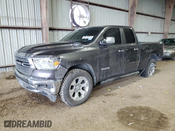 2020 Ram 1500 Big Horn with VIN 1C6RREBG2LN299218, listed as a Copart auction lot 85150214 with 103,807 mi miles and Clean Title. Bid and sale history available at carsss.com. Image 1.