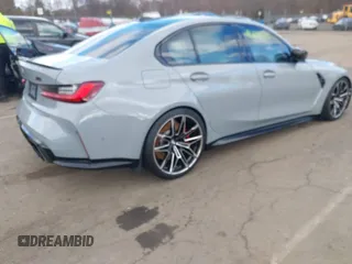 2024 BMW M3 Competition xDrive with VIN WBS43AY00RFS56564, listed as a IAAI auction lot 41222485 with 7,477 mi miles and . Bid and sale history available at DreamBid. Image 4.
