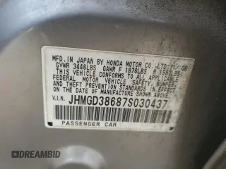 2007 Honda Fit Sport with VIN JHMGD38687S030437, listed as a Copart auction lot 46209395 with 110,155 mi miles and Salvage Title. Bid and sale history available at carsss.com. Image 12.