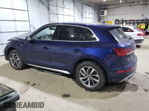 2023 Audi Q5 S line Prestige with VIN WA1FAAFY2P2163638, listed as a Copart auction lot 88689055 with 12,755 mi miles and Salvage Title. Bid and sale history available at carsss.com. Image 2.