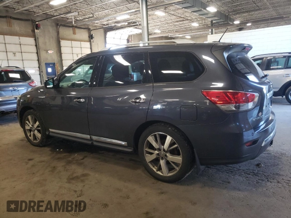 2013 Nissan Pathfinder Platinum z VIN 5N1AR2MM1DC607124, wystawiony jako Copart lot #71521174 z przebiegiem 144 126 mil mil oraz Czysty tytuł • Clean title. Historia ofert i sprzedaży dostępna na DreamBid. Obrazek 2.