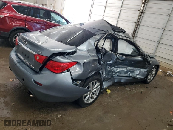 2017 Infiniti Q50 Premium with VIN JN1EV7AR3HM832971, listed as a Copart auction lot 52859155 with 160,070 mi miles and Salvage Title. Bid and sale history available at DreamBid. Image 3.