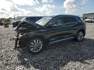 2019 Infiniti QX50 Luxe with VIN 3PCAJ5M11KF147661, listed as a Copart auction lot 60443585 with 103,298 mi miles and Non repairable. Bid and sale history available at DreamBid. Image 1.