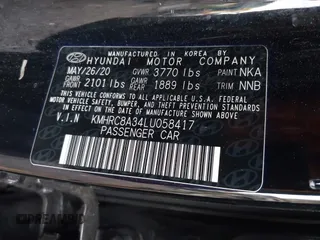 2020 Hyundai Venue SEL with VIN KMHRC8A34LU058417, listed as a IAAI auction lot 42235831 with 69,893 mi miles and . Bid and sale history available at DreamBid. Image 9.