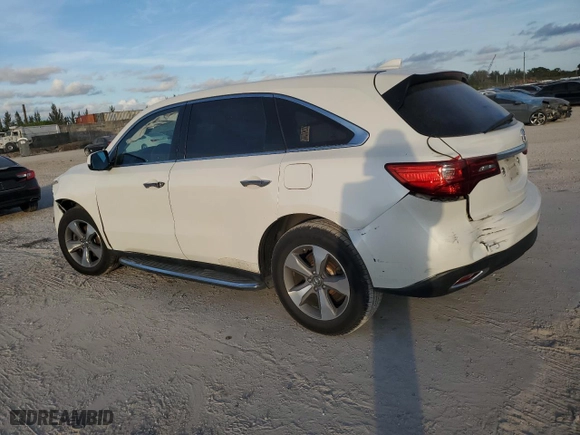 2015 Acura MDX with VIN 5FRYD3H2XFB012552, listed as a Copart auction lot 85082624 with 128,526 mi miles and Salvage Title. Bid and sale history available at carsss.com. Image 2.