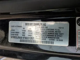 2015 Smart fortwo Passion с VIN WMEEJ9AA1FK831357, выставлен на аукционе Copart как лот 87001564 с пробегом Не указан миль и Списание • Salvage title. История ставок и продаж доступна на DreamBid. Изображение 13.