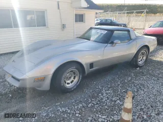1981 Chevrolet Corvette with VIN 1G1AY8765BS402764, listed as a Copart auction lot 75602154 with 16,682 mi miles and Salvage Title. Bid and sale history available at carsss.com. Image 1.