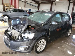 2013 Chevrolet Sonic LT with VIN 1G1JC6SG3D4142228, listed as a Copart auction lot 43033075 with 124,204 mi miles and Salvage Title. Bid and sale history available at carsss.com. Image 1.