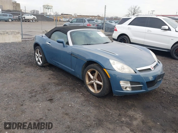 2008 Saturn Sky with VIN 1G8MB35B78Y100109, listed as a IAAI auction lot 41747341 with 128,516 mi miles. Bid and sale history available at carsss.com. Image 1.