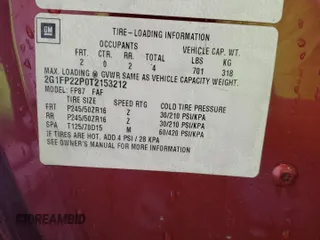 1996 Chevrolet Camaro Z28 z VIN 2G1FP22P0T2153212, wystawiony jako Copart lot #79871654 z przebiegiem 86 691 mil mil oraz Szkoda całkowita • Salvage title. Historia ofert i sprzedaży dostępna na DreamBid. Obrazek 12.