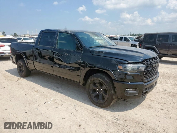 2025 Ram 1500 with VIN 1C6SRFMPXSN583439, listed as a Copart auction lot 59518285 with 10,253 mi miles and Non repairable. Bid and sale history available at DreamBid. Image 4.