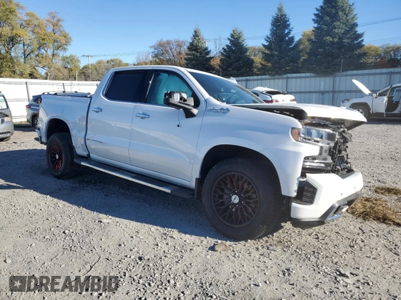 2020 Chevrolet Silverado 1500 High Country with VIN 3GCUYHED7LG377090, listed as a Copart auction lot 77527534 with 57,548 mi miles and Non Repairable. Bid and sale history available at carsss.com. Image 4.