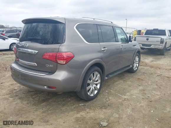 2014 Infiniti QX80 with VIN JN8AZ2NF0E9554505, listed as a IAAI auction lot 41528486 with 146,311 mi miles. Bid and sale history available at carsss.com. Image 4.