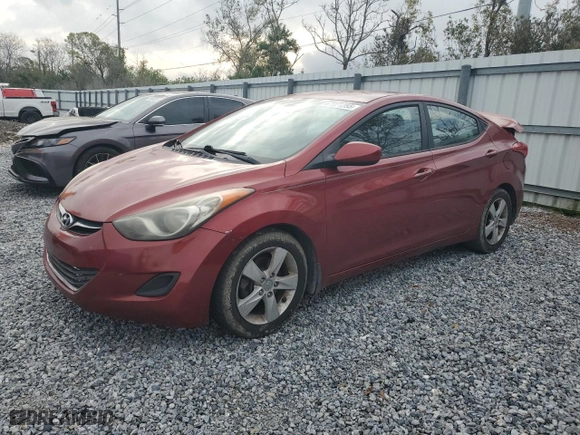 2013 Hyundai Elantra GLS with VIN 5NPDH4AE1DH404574, listed as a Copart auction lot 47821255 with 114,123 mi miles and Salvage Title. Bid and sale history available at carsss.com. Image 1.