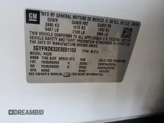 2014 Cadillac SRX Premium Collection with VIN 3GYFNDE32ES651159, listed as a Copart auction lot 61543815 with 177,289 mi miles and Salvage title. Bid and sale history available at DreamBid. Image 12.
