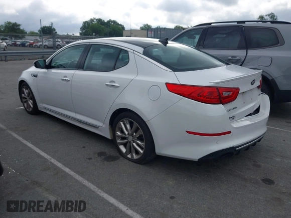 2015 Kia Optima SX Turbo with VIN 5XXGR4A69FG443396, listed as a IAAI auction lot 42464162 with 118,094 mi miles and . Bid and sale history available at DreamBid. Image 3.