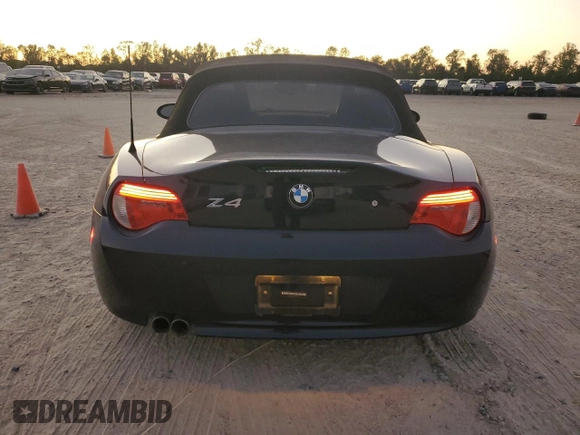 2008 BMW Z4 3.0si with VIN 4USBU53578LX04489, listed as a Copart auction lot 80902064 with 54,305 mi miles and Salvage Title. Bid and sale history available at carsss.com. Image 6.