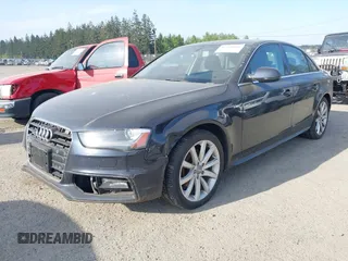 2014 Audi A4 Premium with VIN WAUBFAFL4EN023707, listed as a IAAI auction lot 42106681 with 116,740 mi miles. Bid and sale history available at carsss.com. Image 2.
