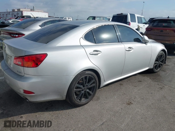 2006 Lexus IS 250 Manual with VIN JTHBK262765004161, listed as a IAAI auction lot 41545216 with 191,532 mi miles. Bid and sale history available at carsss.com. Image 4.