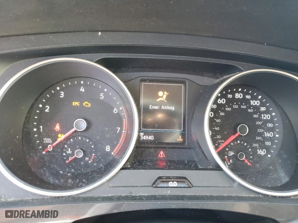 2021 Volkswagen Tiguan S with VIN 3VV1B7AX7MM005980, listed as a Copart auction lot 42827715 with 34,940 mi miles and Salvage Title. Bid and sale history available at carsss.com. Image 9.