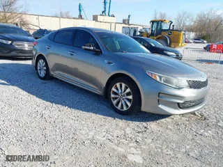 2017 Kia Optima EX with VIN 5XXGU4L31HG137121, listed as a IAAI auction lot 41851689 with 111,835 mi miles. Bid and sale history available at carsss.com. Image 1.