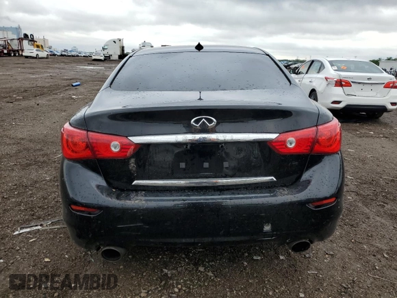 2015 Infiniti Q50 z VIN JN1BV7ARXFM399570, wystawiony jako Copart lot #57673905 z przebiegiem 126 841 mil mil oraz Szkoda całkowita • Salvage title. Historia ofert i sprzedaży dostępna na DreamBid. Obrazek 6.