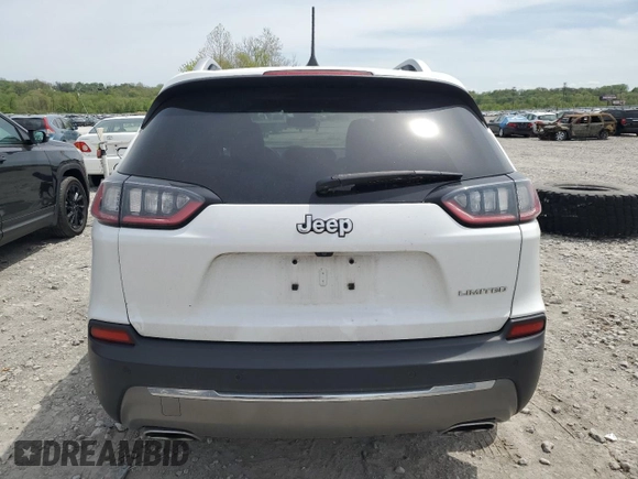 2019 Jeep Cherokee Limited with VIN 1C4PJLDX4KD273247, listed as a Copart auction lot 54230035 with 85,282 mi miles and Salvage title. Bid and sale history available at DreamBid. Image 6.