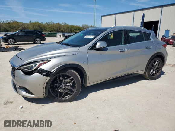 2019 Infiniti QX30 Essential with VIN SJKCH5CP1KA010638, listed as a Copart auction lot 47231025 with 62,393 mi miles and Salvage title. Bid and sale history available at DreamBid. Image 1.