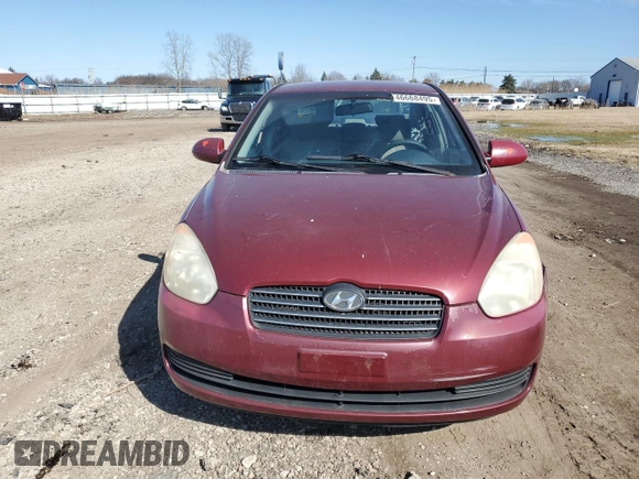 2006 Hyundai Accent GLS with VIN KMHCN46C66U038319, listed as a Copart auction lot 46668495 with 194,499 mi miles and Salvage Title. Bid and sale history available at carsss.com. Image 5.