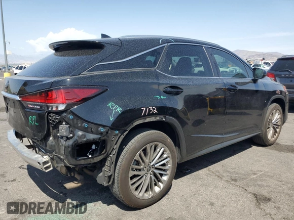 2020 Lexus RX 350 with VIN 2T2JZMAA8LC163543, listed as a Copart auction lot 57774285 with 72,794 mi miles and Salvage title. Bid and sale history available at DreamBid. Image 3.