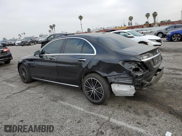 2021 Mercedes-Benz C 300 with VIN W1KWF8DB4MR610817, listed as a Copart auction lot 57913455 with 40,810 mi miles and Salvage title. Bid and sale history available at DreamBid. Image 2.