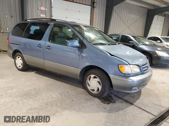 2002 Toyota Sienna LE with VIN 4T3ZF13C42U437712, listed as a Copart auction lot 64836245 with 151,693 mi miles and Salvage title. Bid and sale history available at DreamBid. Image 4.