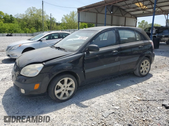 2008 Kia Rio LX with VIN KNADE163886415356, listed as a Copart auction lot 53208515 with 137,000 mi miles and Clean Title. Bid and sale history available at carsss.com. Image 1.