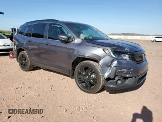 2021 Honda Pilot Special Edition with VIN 5FNYF6H21MB100996, listed as a Copart auction lot 60644935 with 39,298 mi miles and Salvage title. Bid and sale history available at DreamBid. Image 4.