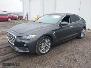 2021 Genesis G70 2.0T with VIN KMTG64LA3MU075557, listed as a IAAI auction lot 41484410 with 52,740 mi miles. Bid and sale history available at carsss.com. Image 18.