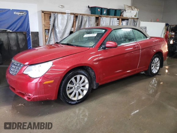 2010 Chrysler Sebring Touring with VIN 1C3BC5ED3AN116259, listed as a Copart auction lot 79181104 with 58,007 mi miles and Salvage Title. Bid and sale history available at carsss.com. Image 1.