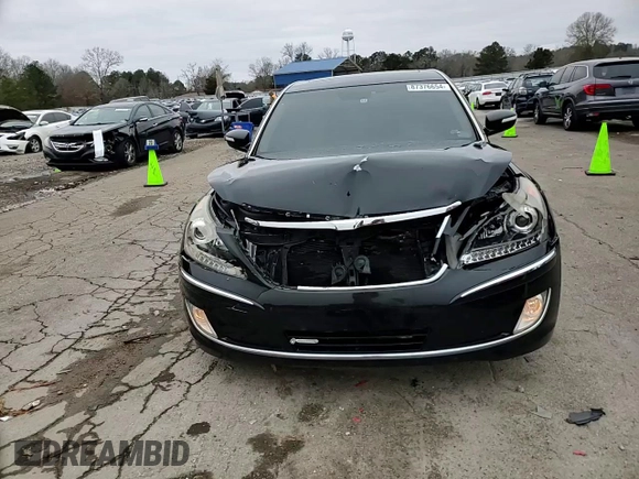 2013 Hyundai Equus Signature with VIN KMHGH4JH5DU058196, listed as a Copart auction lot 87376654 with 120,804 mi miles and Salvage Title. Bid and sale history available at DreamBid. Image 10.