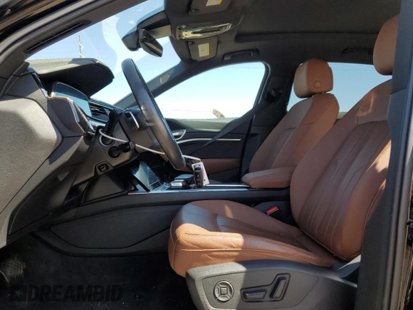 2019 Audi e-tron Premium Plus with VIN WA1LABGE6KB014901, listed as a Copart auction lot 50910225 with 46,322 mi miles and Salvage title. Bid and sale history available at DreamBid. Image 7.