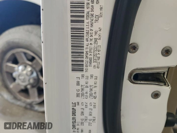 2012 Ram 2500 SLT with VIN 3C6TD5DT5CG112948, listed as a Copart auction lot 68581694 with 207,960 mi miles and Salvage title. Bid and sale history available at DreamBid. Image 12.